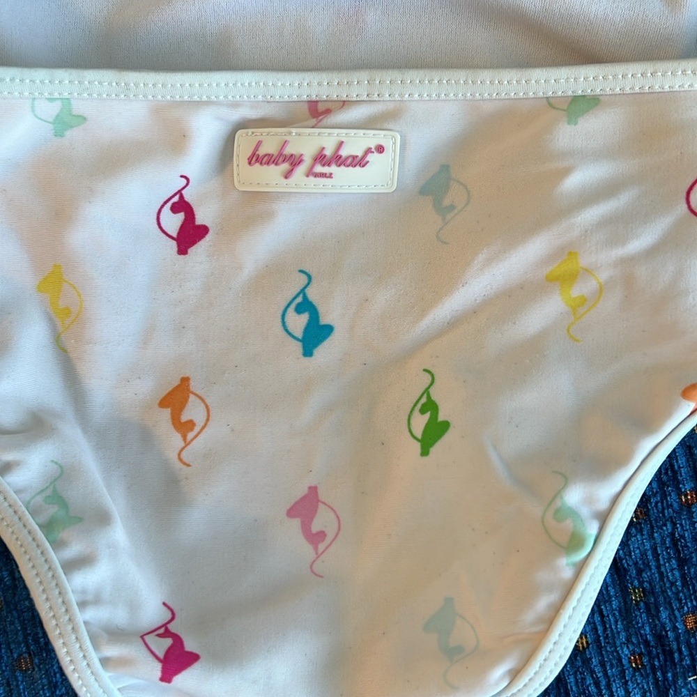 Baby Phat size 6 swimsuit girls, faux ties at hips - Picture 4 of 6